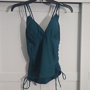 Chic Teal Swimsuit with Strappy Design (TOP ONLY)